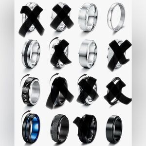 Stainless Steel Band Rings for Men/Women (size 8)